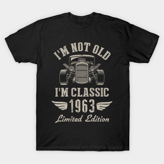 I'm Classic Car 59th Birthday Gift 59 Years Old Born In 1963 T-Shirt by Penda